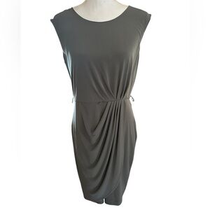 Calvin Klein Gray Asymmetrical Sheath Dress